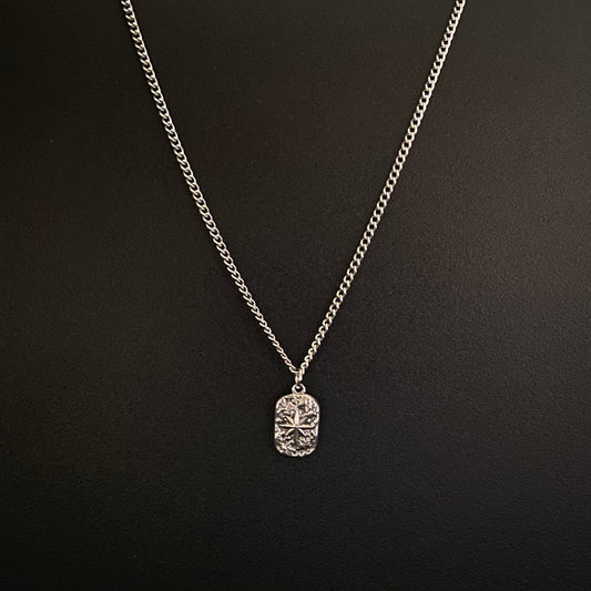 Laxo—collier argent avec pendentif minimaliste