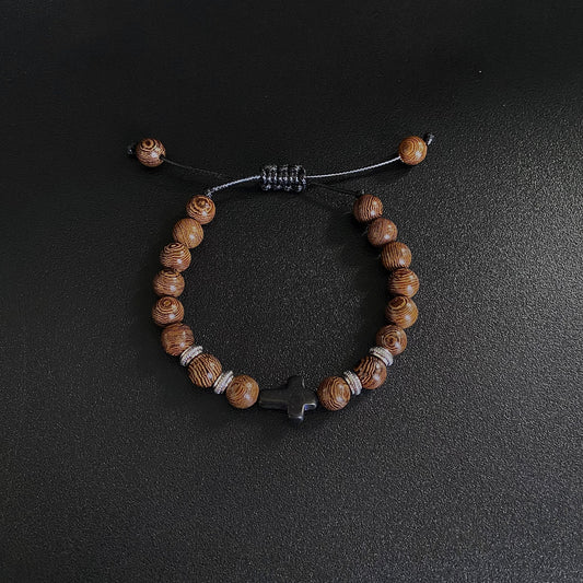 Pulchra—bracelet en bois ajustable